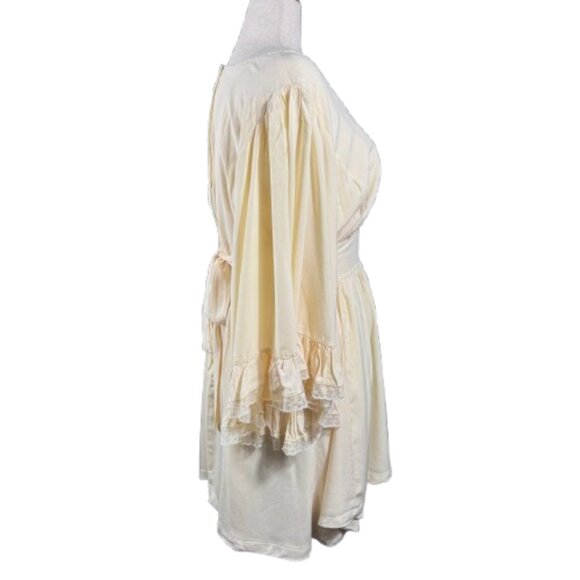 ModCloth Buttercup Belle Lace Sleeve Fairy Whimsy Romantic Cream Boho Dress 4X - Picture 8 of 16